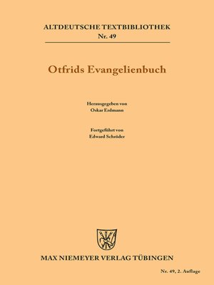 cover image of Otfrids Evangelienbuch